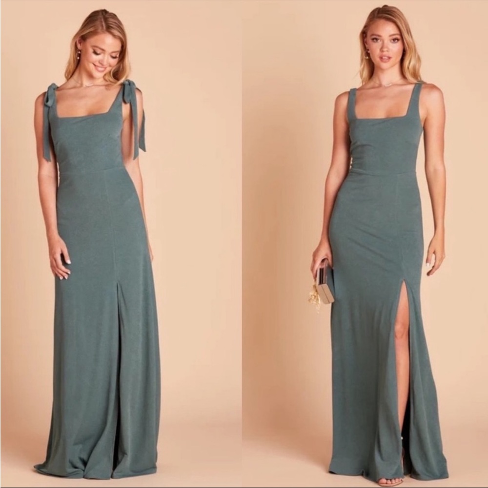 NWT Birdy Grey Dress ALEX CONVERTIBLE DRESS CREPE SEA GLASS Medium Best Seller